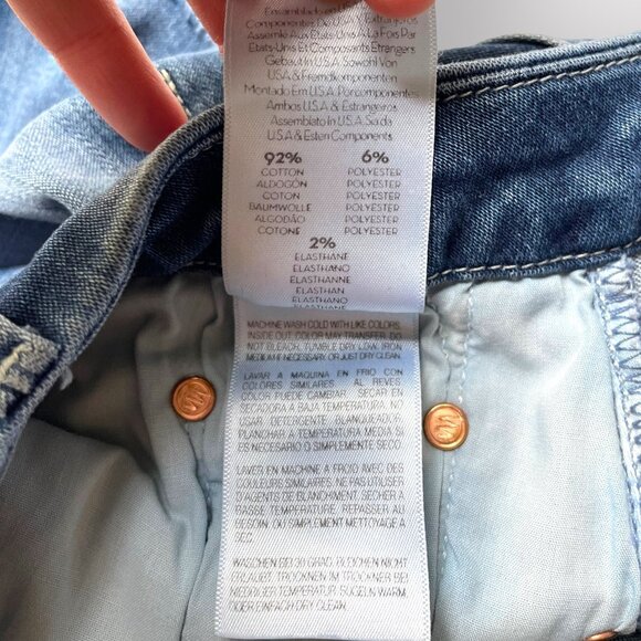 Mother Size 24 Blue Walking on Coals High Waisted Looker Ankle Fray Jeans - Picture 5 of 11